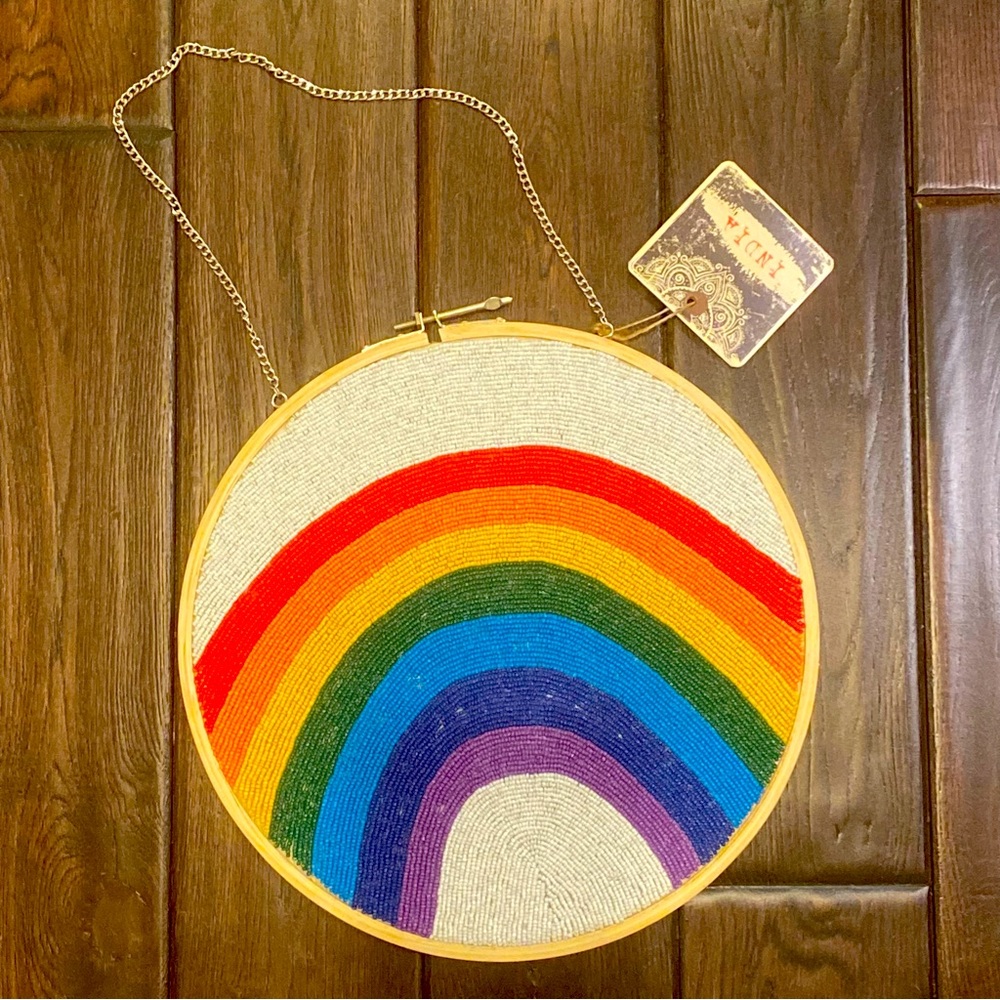 Handbeaded Rainbow - Made in India NWT